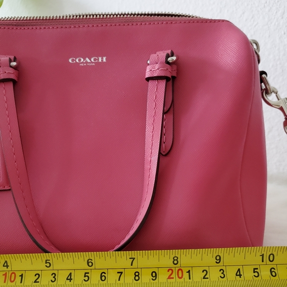 Coach Pink Leather purse satchel purse bag - Picture 7 of 8